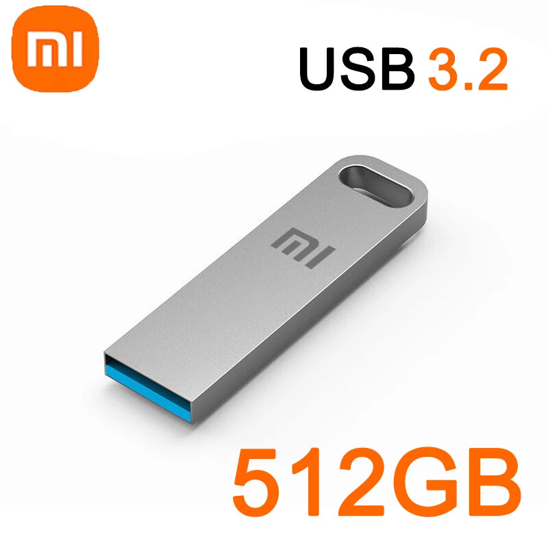 Xiaomi 2TB Flash Drive USB 3.2 Super High Speed Transfer Metal Mini U Disk Pen Drive Type C Memory Waterproof Disk SSD U Drive