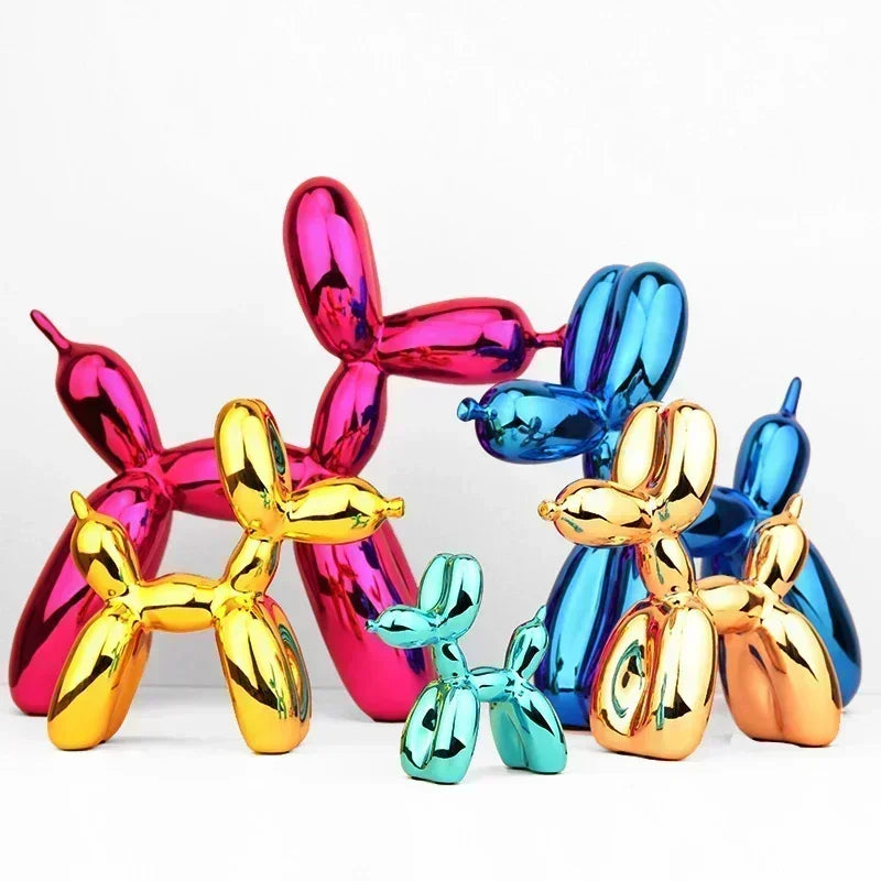 Resin Balloon Dog Sculpture Home Decor Table Decoration and Accessories Office Nordic Animal Decorative Sculptures and Figurines