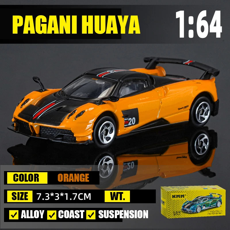 KMM 1:64 Scale Pageni Huayra BC Racing Sports Car Alloy Diecast Exquisite Miniature Model Kid Gift Merry Christmas Collect Decor