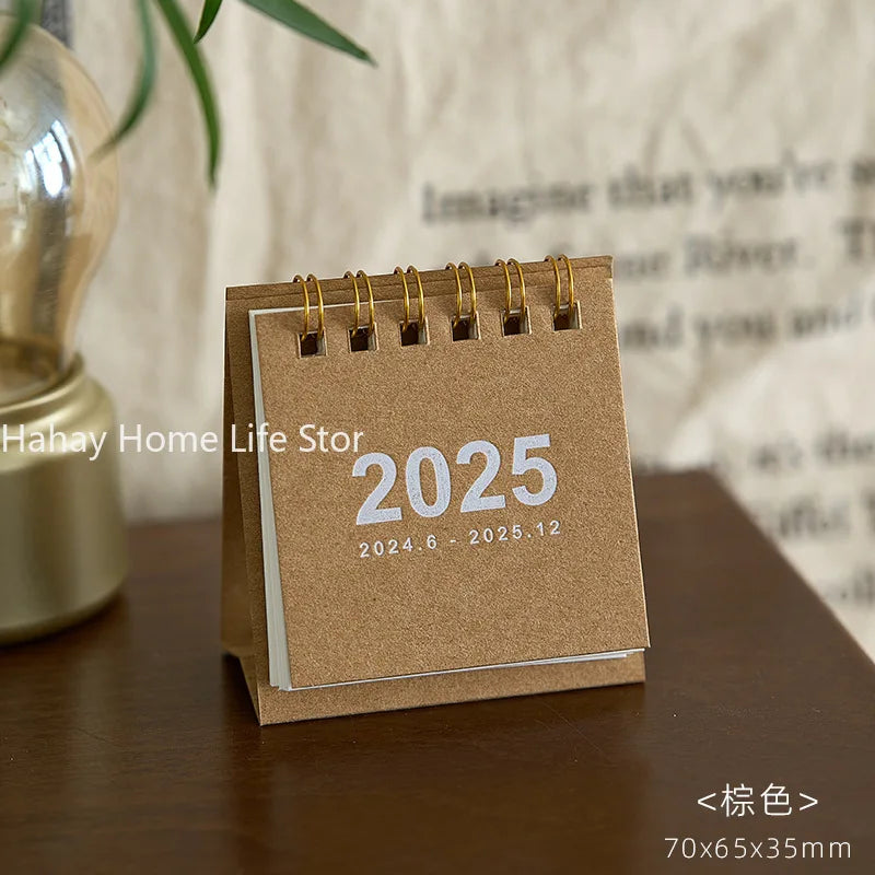 2025 Desk Calendar Kawaii Mini Calendar Books To Do List Daily Monthly Yearly Planner Time Manegement Desk Decorations تقاويم