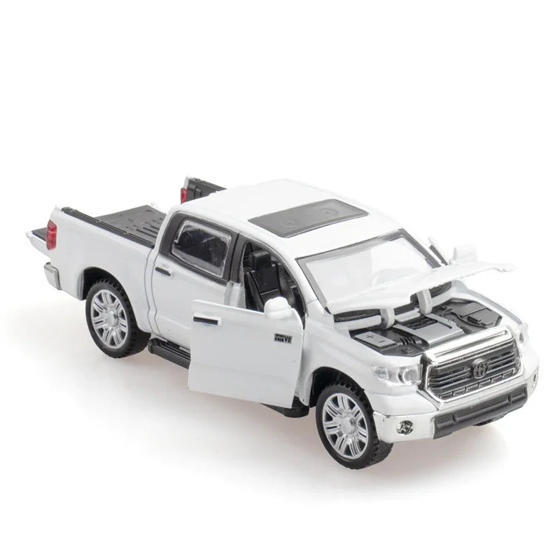 1:32 Toyota Tundra Pickup Truck Off-road Transporter Alloy Model Car Diecast Metal Vehicle Toy Model Sound＆Light Toy