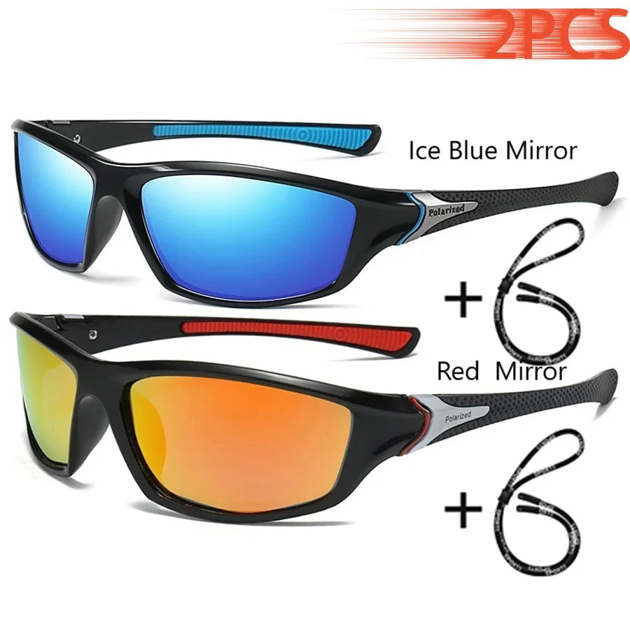 Men And Women Outdoor Sports Polarized Sunglasses With Chain Cycling Climbing Skiing Fishing Vintage Sun Glasses UV400 Eyewear