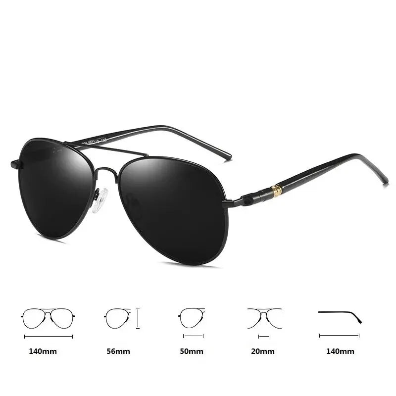 Fashion Aviator Polarized Sunglasses For Men Women Pilot Driving Fishing Metal Sun Glasses Luxury Brand Designer Eyewear UV400