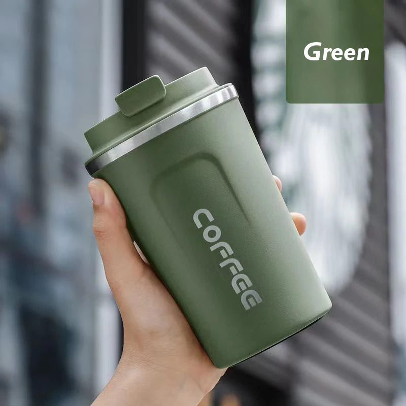 380ml/510ml 304 Stainless Steel Vacuum Insulated Coffee Mug Insulated Cup Outdoor Thermos Cup Sealed Trailing Mug