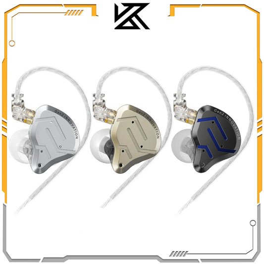 KZ ZSN Pro 2 in Ear Metal Earphones Hybrid Drive 1BA+1DD HIFI Bass Headset Sport Noise Cancelling Music Headphone