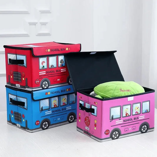 Storage Canvas with Flip-Tnk Toy Baskets  Bin for Home Organizatioop Lid  Children Room - Kids Collapsible  Tru