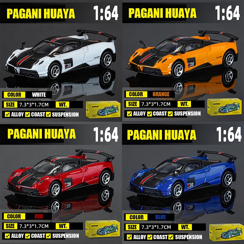 KMM 1:64 Scale Pageni Huayra BC Racing Sports Car Alloy Diecast Exquisite Miniature Model Kid Gift Merry Christmas Collect Decor