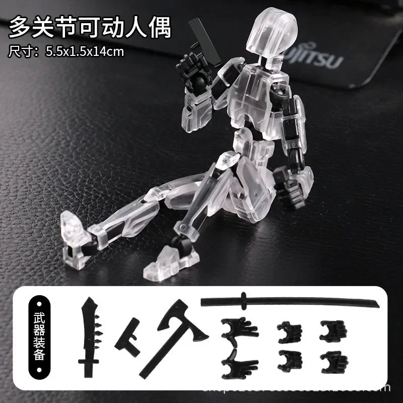 3D Printed Multi-Jointed Movable Shapeshift Robot Action Figure Full Articulation for Stop Motion Animation Miniatures Crafts