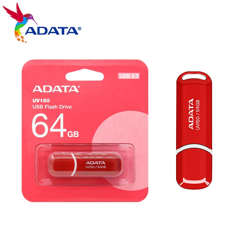 ADATA UV150  USB Flash Drive USB3.2 32GB 64GB pendrive  High Speed 128GB 256GB флешка Black Flash Memory Stick for computer