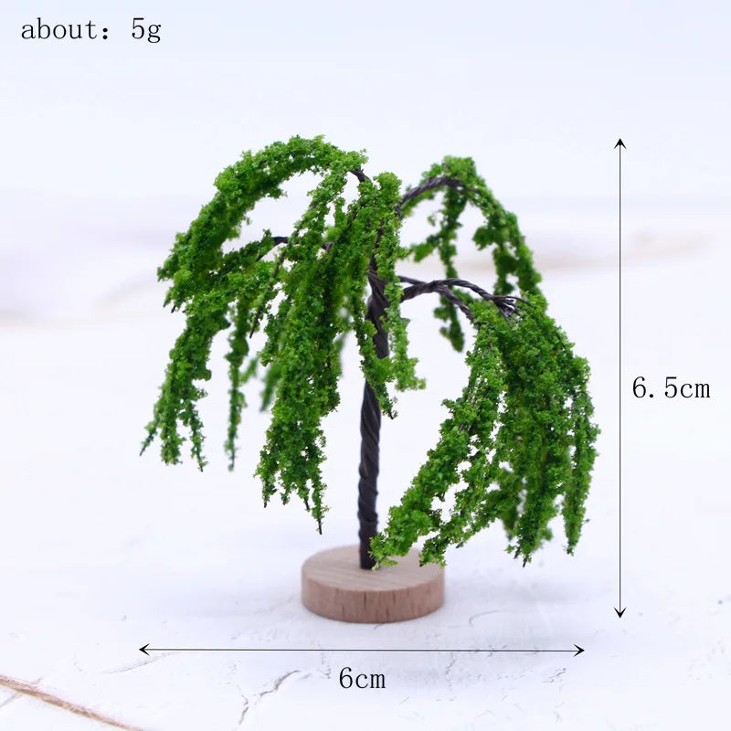 Dollhouse Mini Tree Fairy Garden Decorations Miniatures Micro Landscape Resin Crafts Bonsai Figurine Garden Decor Accessories