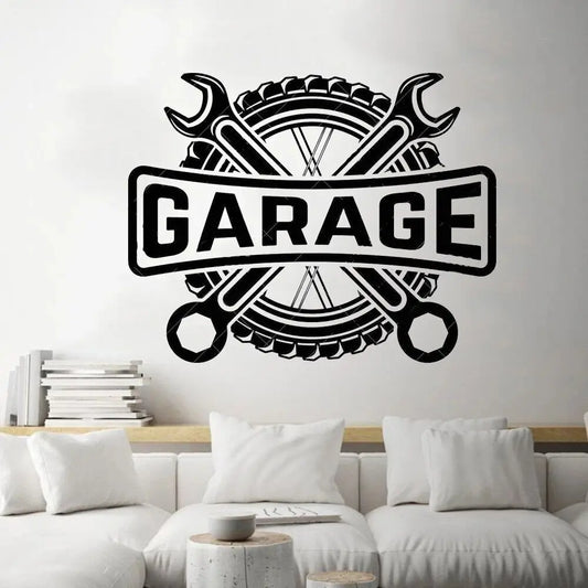 Vector Garage Car Wall Stickers Car Service Garage Workshop Livingroom Decoration Decals Vinyl Poster Door Window Decor SY385