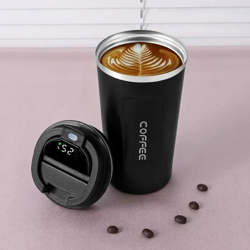 In-Car Insulated Cup 380/510ml Thermos Smart Coffee Mug Portable Thermal Tumbler Temperature Display Vacuum Flasks Water Bottle