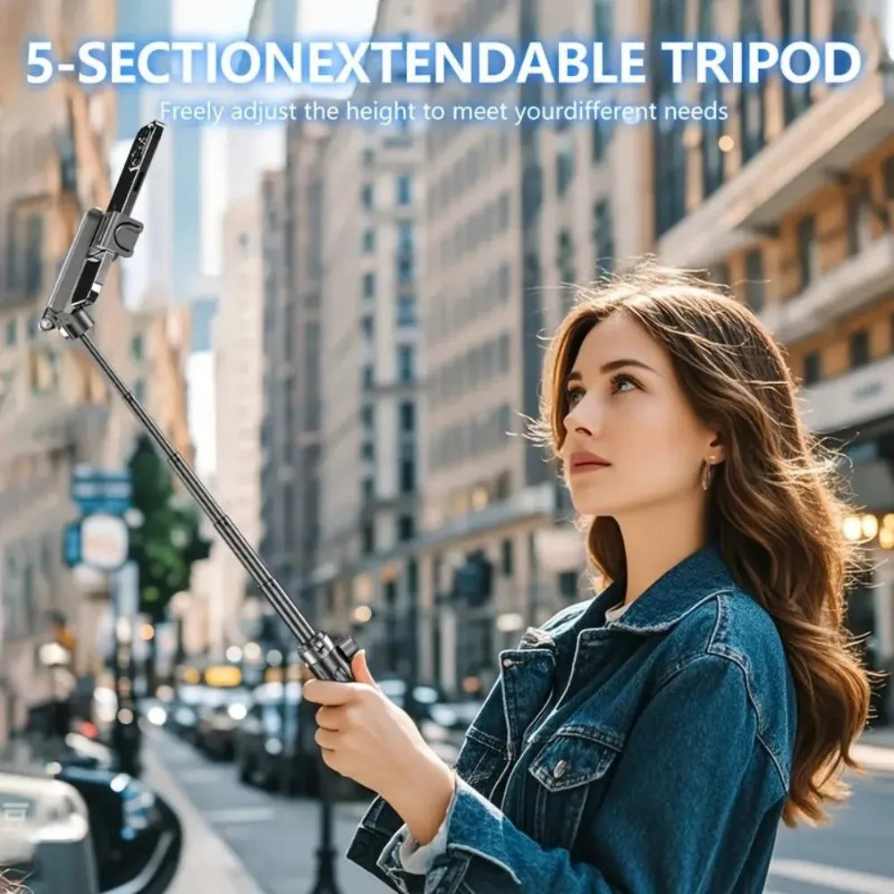 Mobile Phones Grip Selfie Stick Mini Handheld Gimbal 3 in 1 Phone Stand Tripod for Vlog Live Broadcast Self-timer Stick