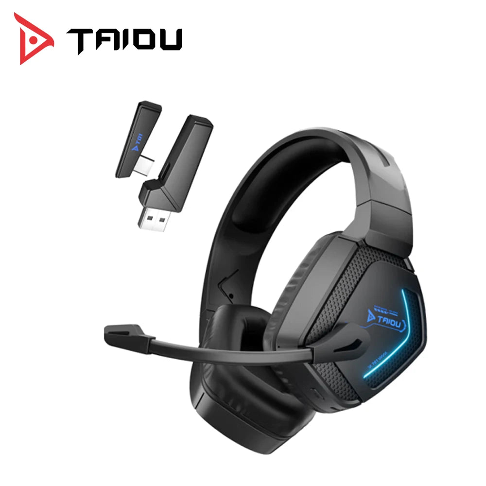 TAIDU T01 Gaming Headset High Quality Wireless Bluetooth Headphones 50mm Wired 4-mode Earphone Gamer's Choice for PC PS5 Xbox