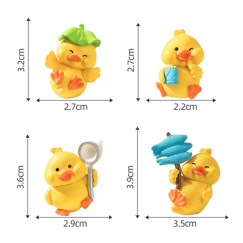 Random Random 1PC Micro Landscape Cute Little Yellow Duck Animal Figure Blind Box Landscaping Decoration Desktop Small Ornaments