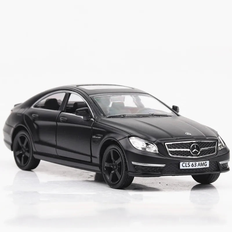 1:36 Mercedes-Benz CLS 63 AMG Metal Diecast Car Model Scale Miniature Collection Vehicle Hobby Kid Toy for Boy Xmas Gift A57