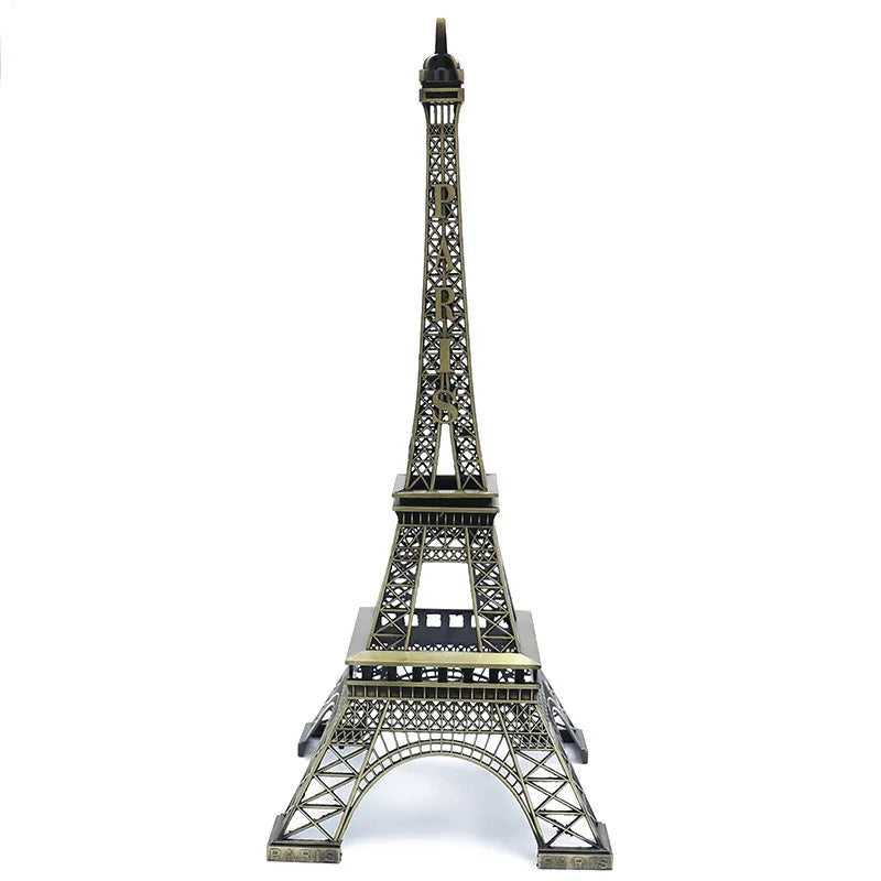 Bronze Paris Eiffel Tower Metal Crafts Home Decor Figurine Statue Model Miniatures Souvenir Home Interior Design Accessories