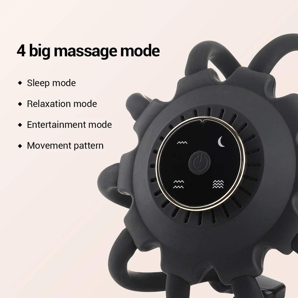 Electric Octopus Claw Head Massager Bluetooth Music Head Scratcher Massage Machine Relief Stress Fatigue Vibration Scalp Massage