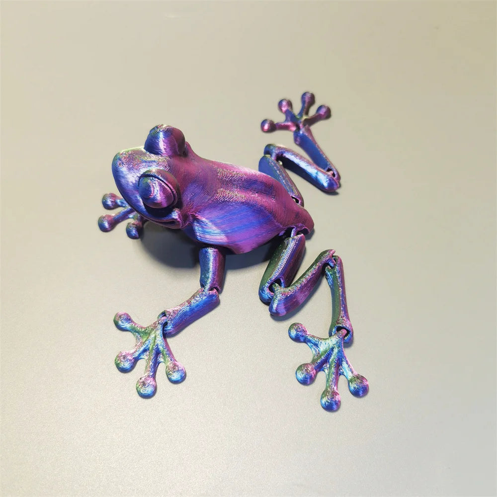 3D Printing Simulation Tree Frog Joint Movable Frog Ant Crab Ornaments Kitchen Home Decoration Offices Funny Animal Desk Toys