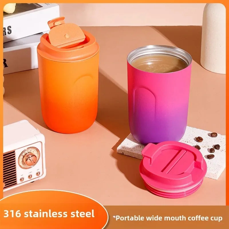 220ml Thermos Bottle Coffee Mug Stainless Steel Cup Thermal Leakproof Vacuum Flasks Double Wall Tumbler Insulated Water Bottle