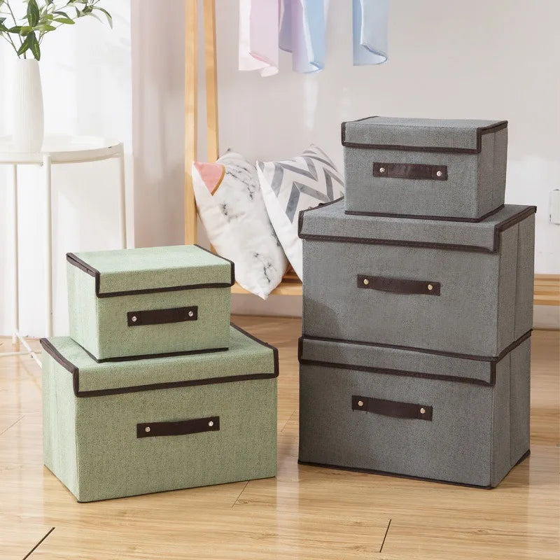 1-2Pcs Clothing Storage and Organization Sundries Organizer for Underwear Dustproof Non-woven Multi-function Foldable Box Home