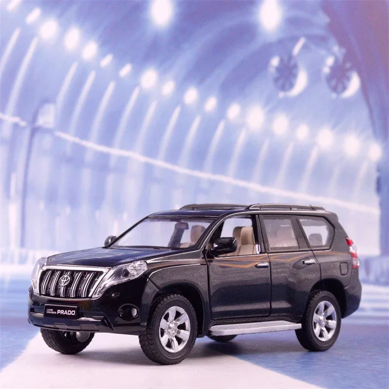 1:32 TOYOTA LAND CRUISER PRADO High Simulation Diecast Metal Alloy Model car Sound Light Pull Back Collection Kids Toy Gift A177