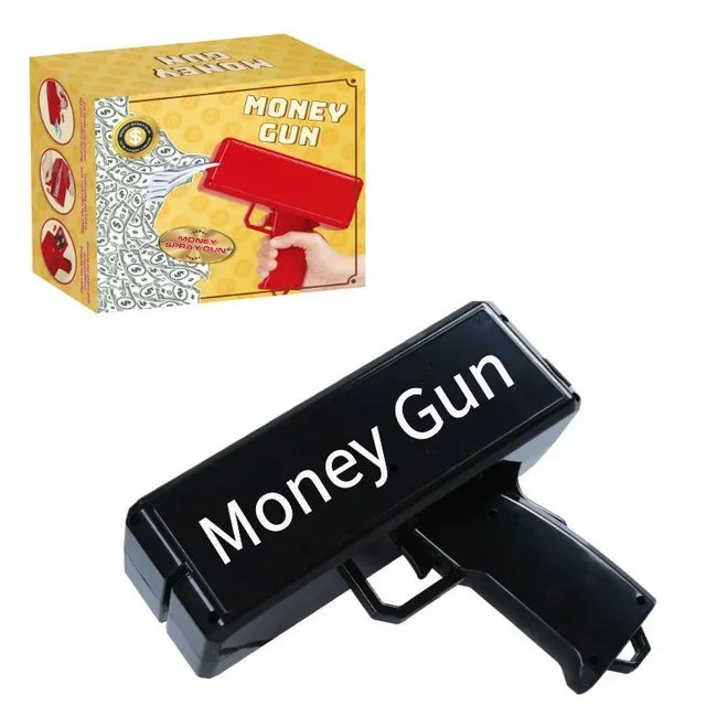 New Money Pistol Gun Throwing Machine Game Party Wedding Birthday Toys Party Banknote Shoot Pistol Paper Money Shooter Toy