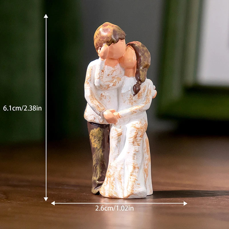 Mini Cute Figurines Couple lover Miniature Wedding Gift Miniature Landscape Ornaments Fairy Garden Bonsai DollHouse Decorations