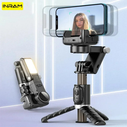 INRAM Q18 360 Rotation Following Shooting Mode Gimbal Stabilizer Selfie Stick Tripod Gimbal Phone Smartphone Live Photography