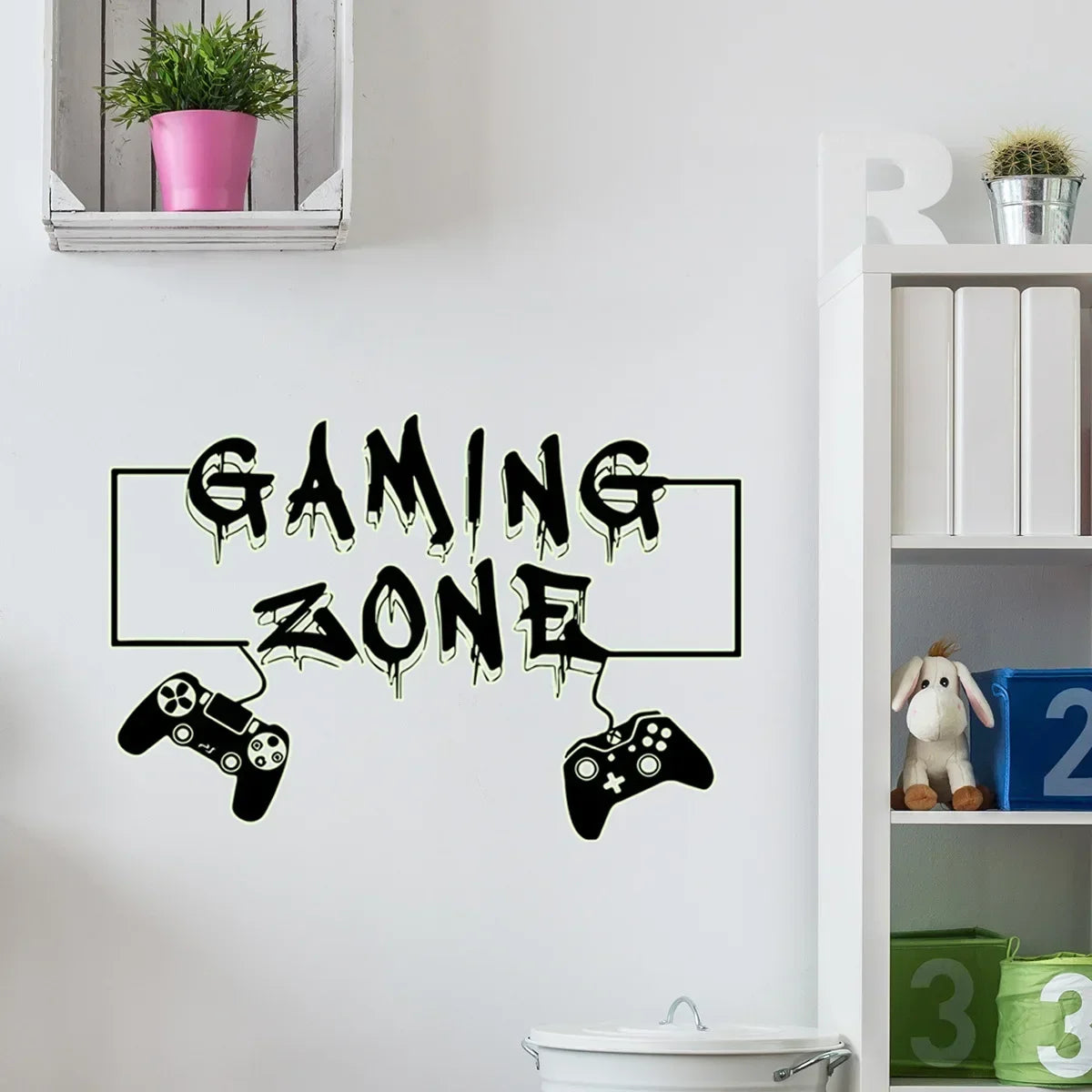 Starry Sky Game Handle Gaming Zone Video Game Decor Luminous Creative Decorative Glow in The Dark Wall Sticker for Living