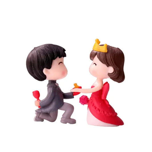 2 Pcs Marriage Couple Doll Doll Ornaments Bride and Groom Wedding Desktop Micro Landscape Bonsai Cake Decorations