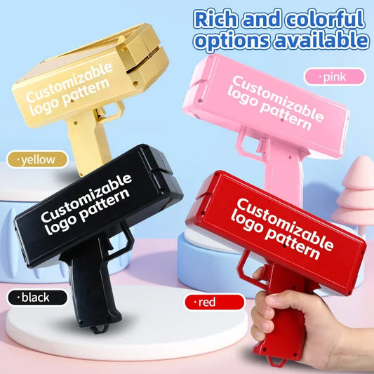 New Money Pistol Gun Throwing Machine Game Party Wedding Birthday Toys Party Banknote Shoot Pistol Paper Money Shooter Toy