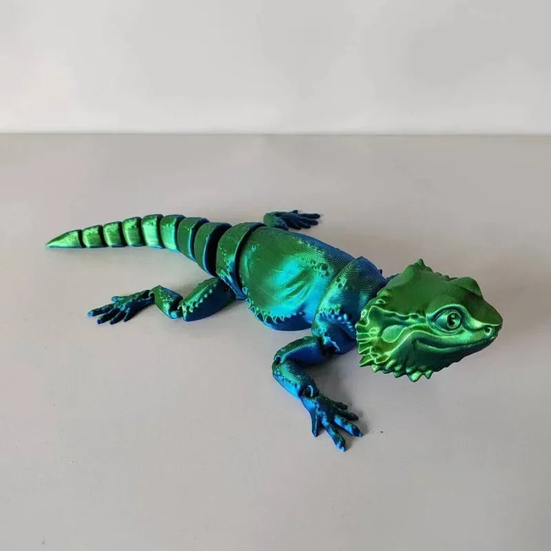 3D Print Chameleon Crawling Lizard Model Children's Small Toys 3D Print Gradient Color Jewelry Hobbyist Model