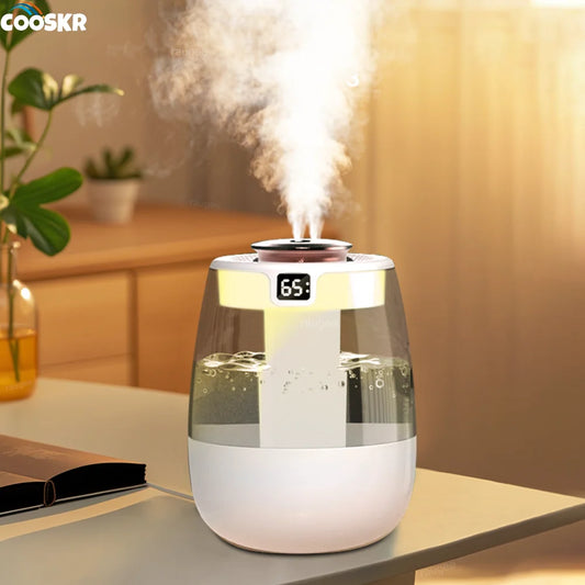 Air Humidifier Large Capacity Humidifier 1300mL Water Home Office Dual Mist Port Humidifier Essential Oil Aroma Diffuser