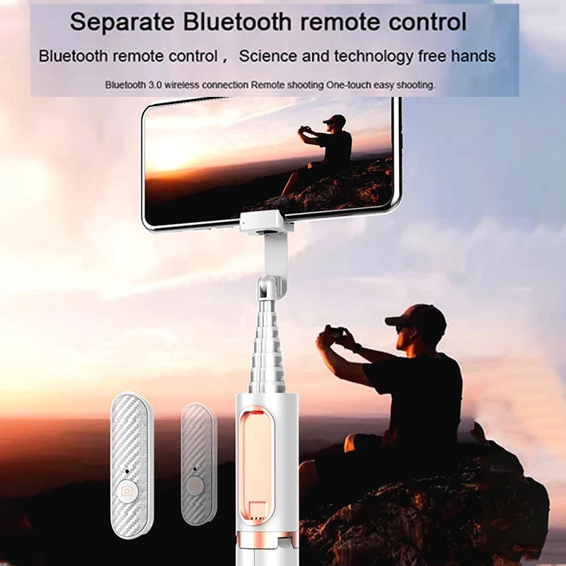 Selfie Stick Wireless Tripod Stand Bluetooth Remote Extendable Tripod for iPhone Mobile Phone Tiktok Live Streaming