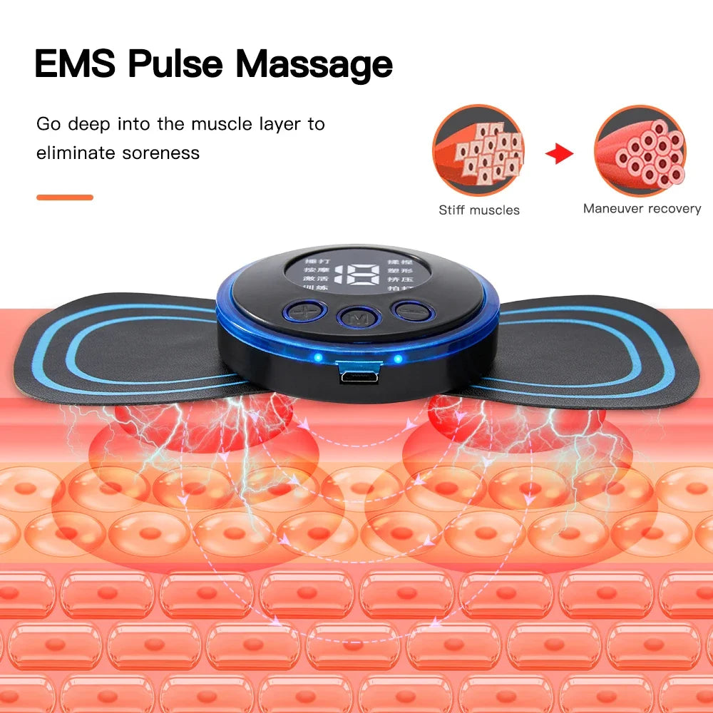 EMS Neck Massager Electric Cervical Muscle Pain Relief Shoulder Relaxation Massage Patch Mini Neck Massager Patch