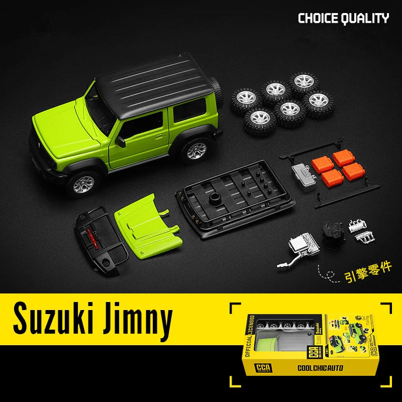 Assembly Version 1:32 Suzuki Jimny SUV Alloy Modified Car Model Diecasts Metal Off-road Vehicles Model Simulation Kids Toys Gift