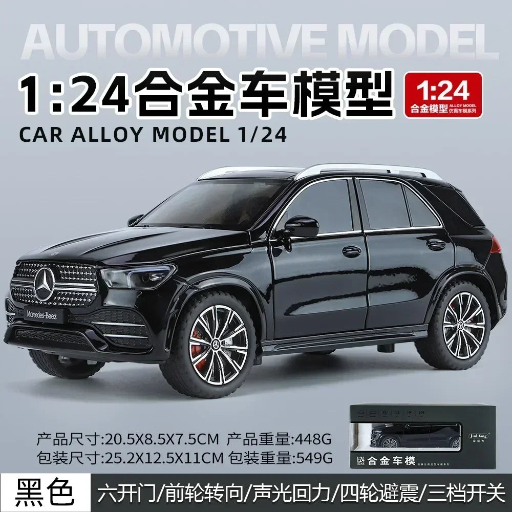 1:24 Mercedes Benz GLE350 alloy off-road car model decorations for children's toys and gifts