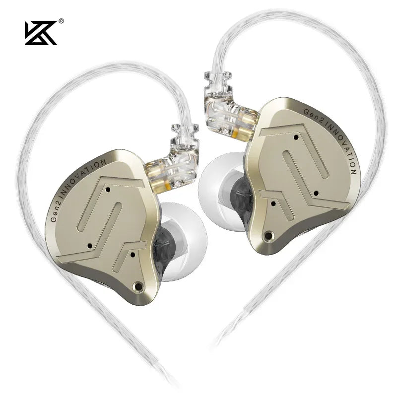 KZ ZSN Pro 2 Hybrid Drive 1BA+1DD in Ear Metal Earphones HIFI Bass Headset DJ Music Earbuds Sport Noise Cancelling Headphone