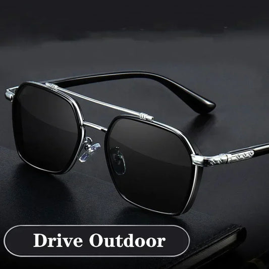 Retro Steampunk Sunglasses Men Polarized Brand Designer Driver Safety Goggle Outdoor Eyewear Man Shades UV Protection Oculos