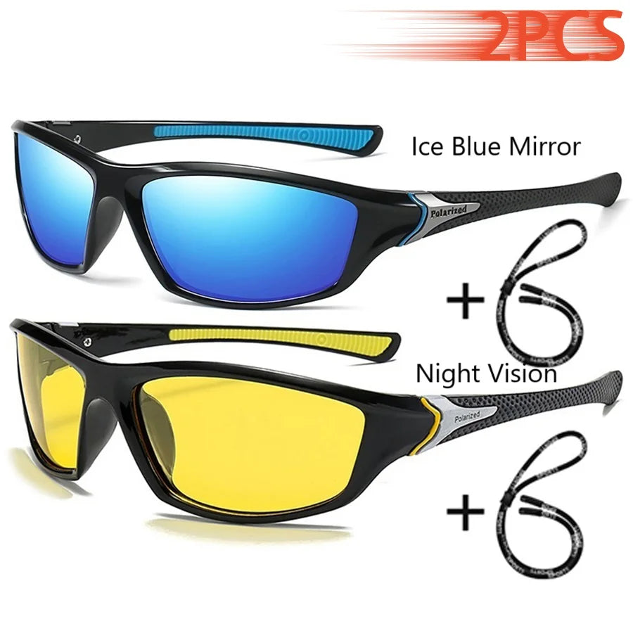 Men And Women Outdoor Sports Polarized Sunglasses With Chain Cycling Climbing Skiing Fishing Vintage Sun Glasses UV400 Eyewear