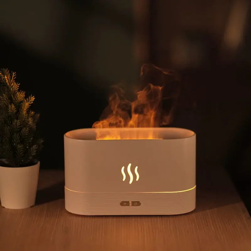 Aroma Diffuser Air Humidifier Manufacturer Cold Mist Ultrasonic Fogger Essential Oil Led Flame Lamp Diffuser