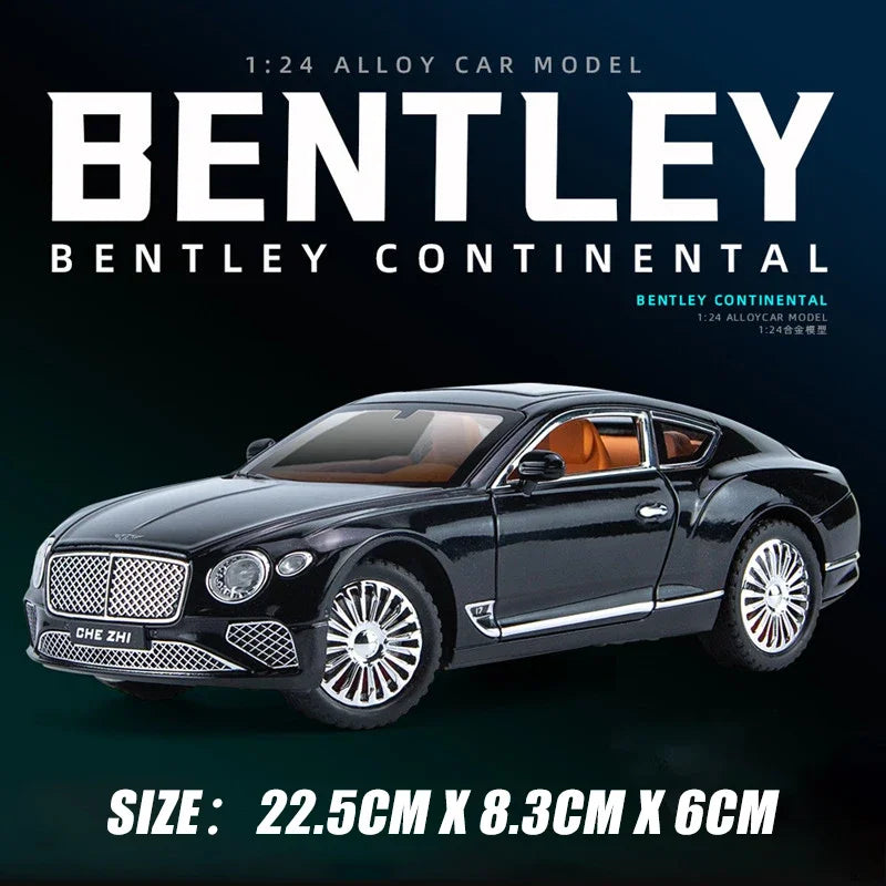 1/24 Bentley Continental GT Metal Vehicle Alloy Model Car Collection Simulation Diecast Toy Light Sound Toys For Children Kids