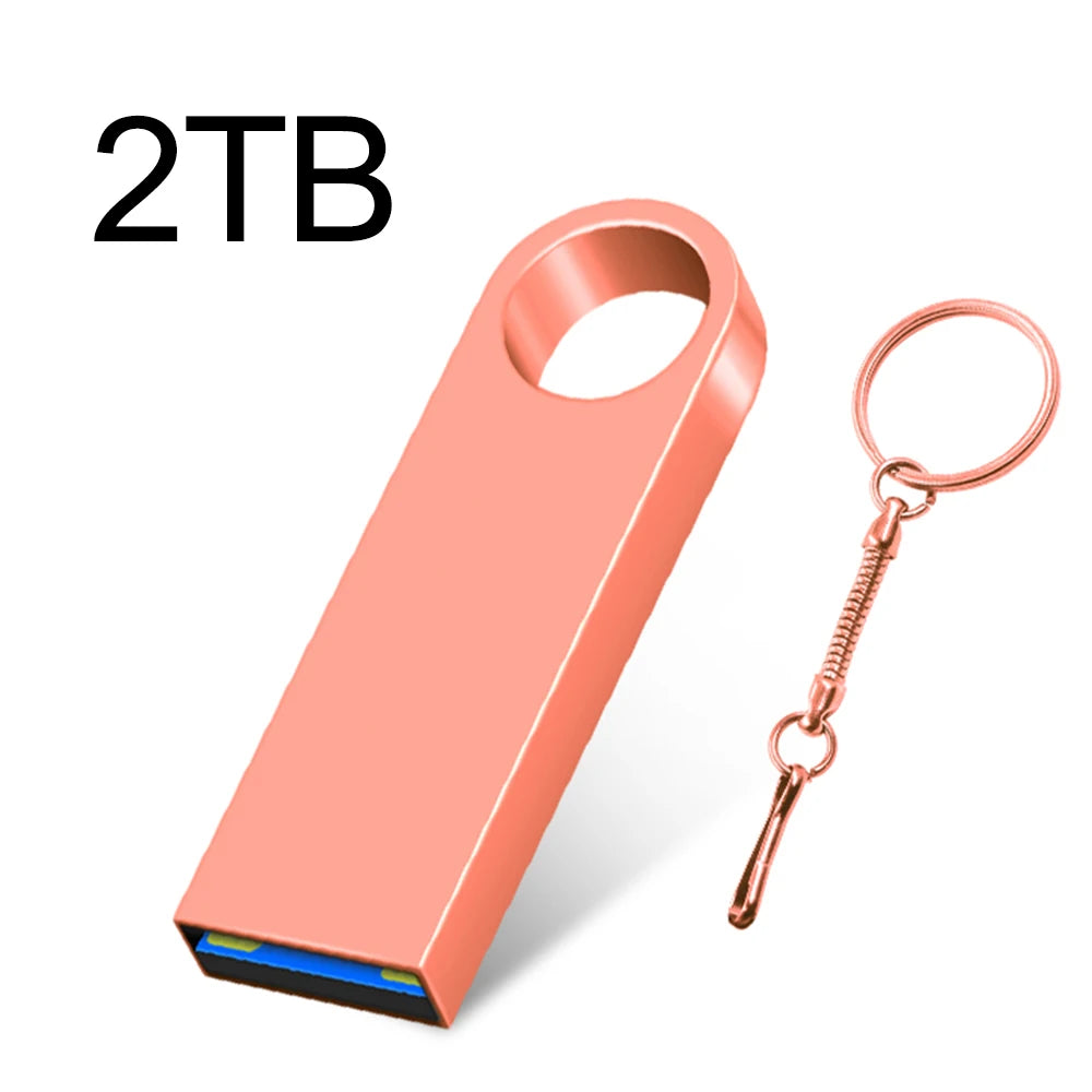 New 2025 Metal Pen Drive 2TB Cle Usb Flash Drives 1TB High Speed Pendrive 512TB 128GB Memoria Usb 3.0 For xiaomi mijia equipment