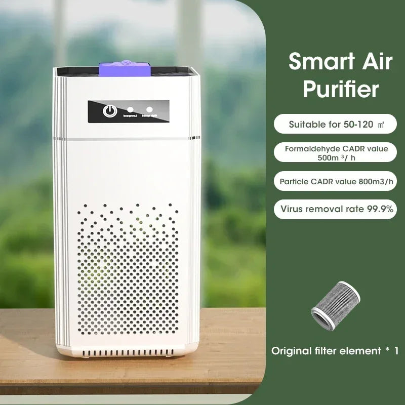 Smart Baby Air Purifier Negative Ions Generator Nano Filtration Formaldehyde Removal Intelligent Secondhand Smoke Air Ozonizer