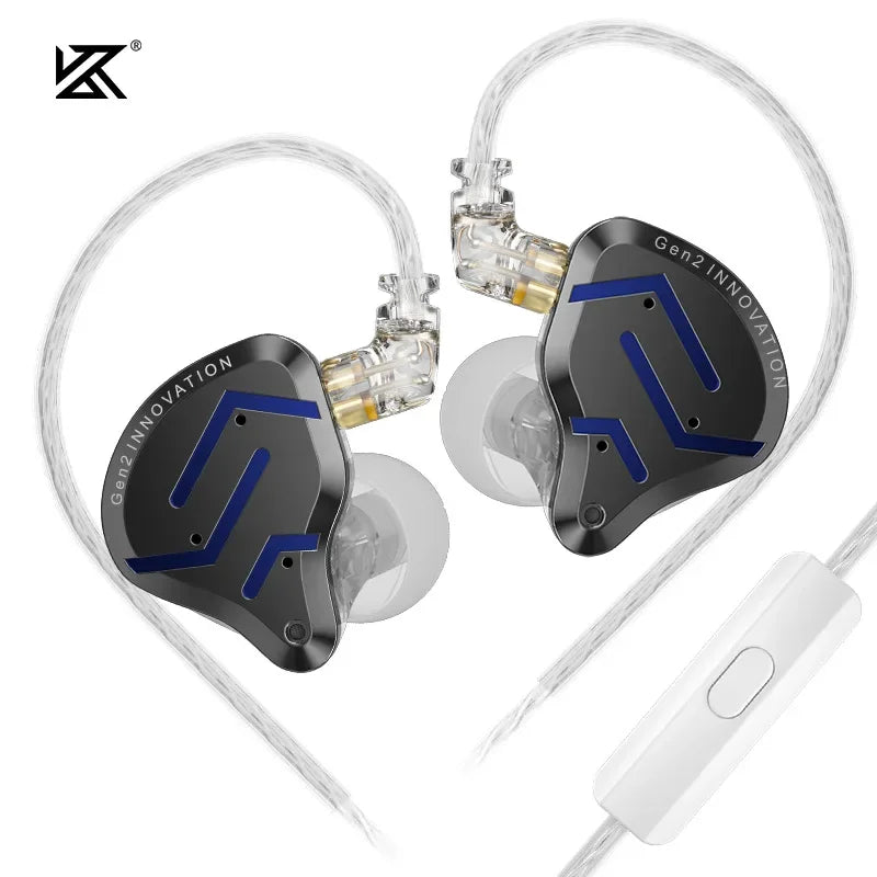 KZ ZSN Pro 2 Hybrid Drive 1BA+1DD in Ear Metal Earphones HIFI Bass Headset DJ Music Earbuds Sport Noise Cancelling Headphone