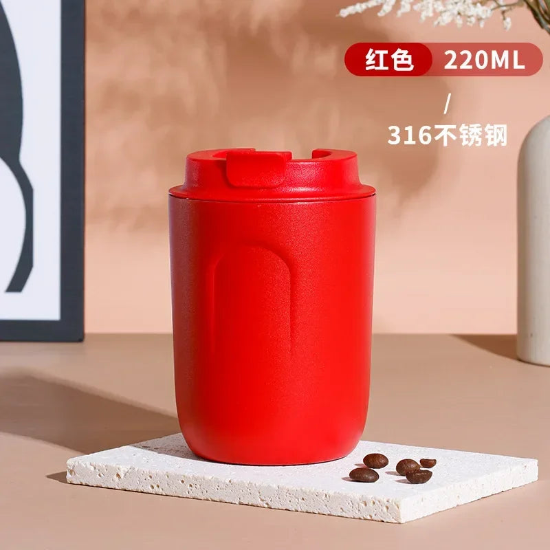 220ml Thermos Bottle Coffee Mug Stainless Steel Cup Thermal Leakproof Vacuum Flasks Double Wall Tumbler Insulated Water Bottle