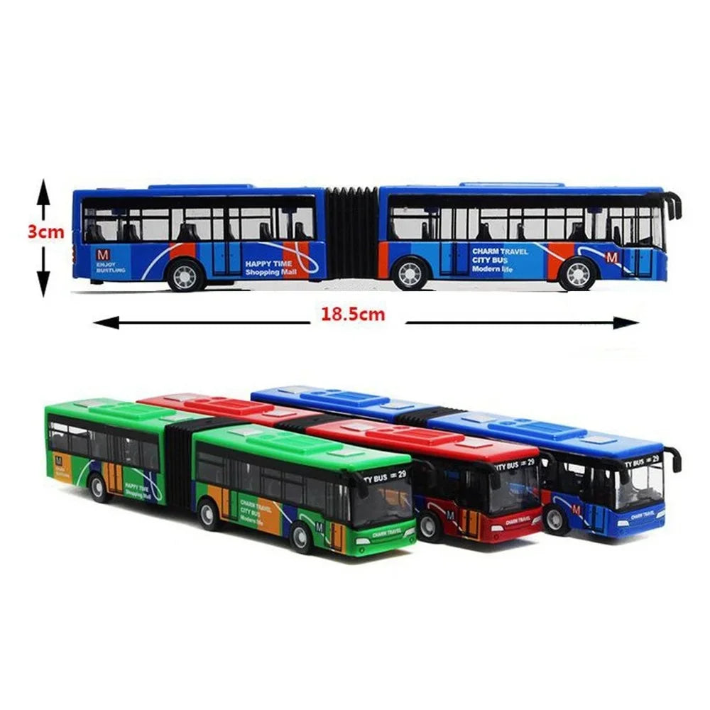 New Alloy City Bus Model Vehicles City Express Bus Double Buses Diecast Vehicles Toys Funny Pull Back Car Children Kids Gifts