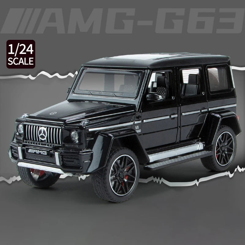 New 1:24 Benzs G63 SUV Alloy Car Diecasts & Toy Vehicles Metal Toy Car Model Sound and light Collection Kids Toy