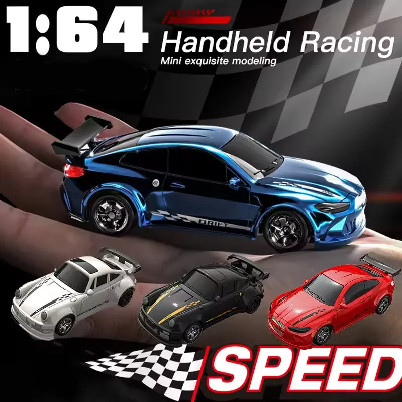 New 4WD 2.4GHZ RC Simulation Mini Drift Car Palm Racing Model Desktop Toys 1/64 Scale Remote Control Car Gift For Children Boys